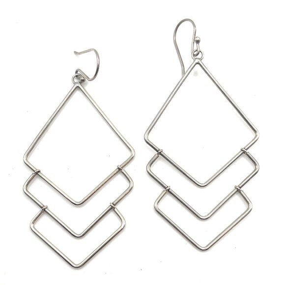 W3150 Silpada Sterling Silver Diamondback Earrings - Picture 1 of 1